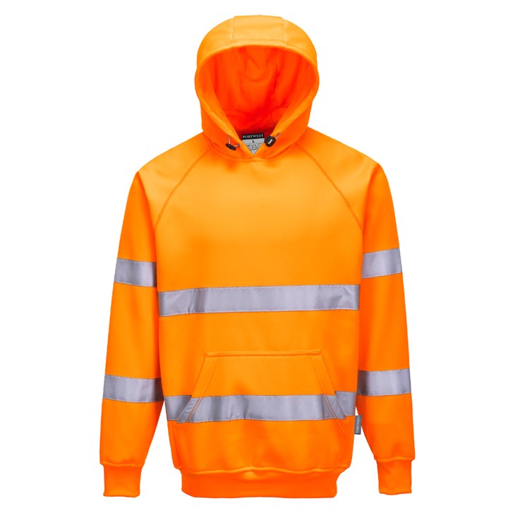 Portwest Hi-Vis Hooded Sweatshirt Orange B304